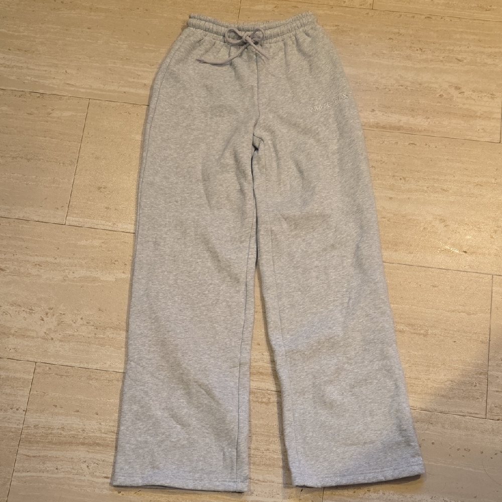 White Fox Boutique Light Heather Gray Trendy Drawstring Waist Sweatpants